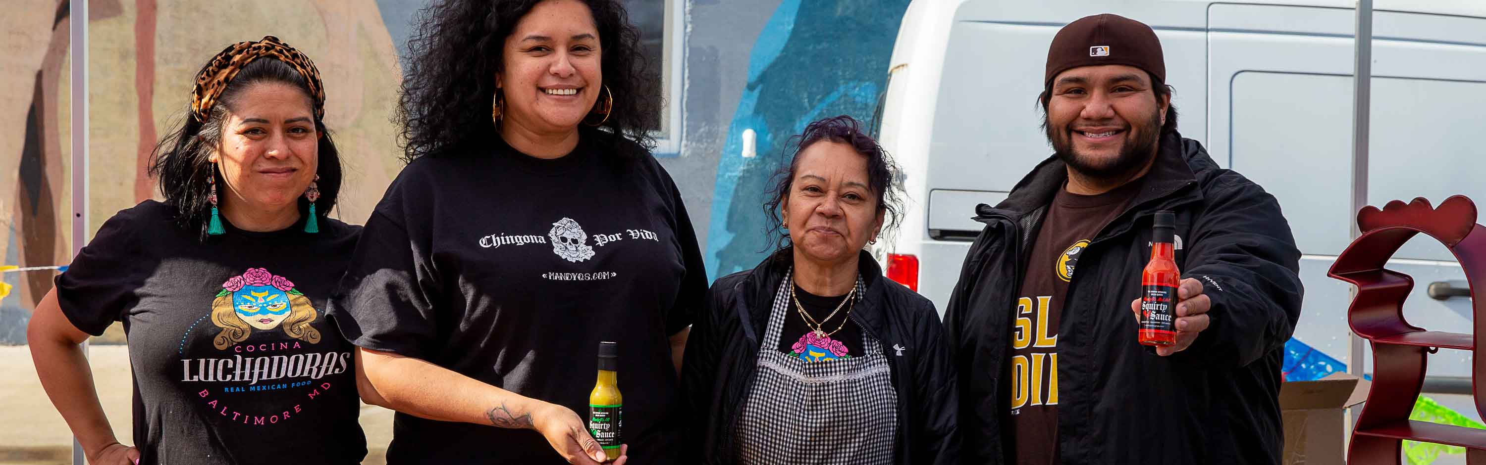 Vendors at table in Highlandtown